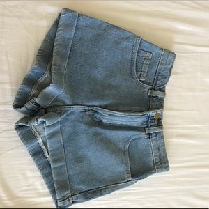high waisted american apparel denim shorts